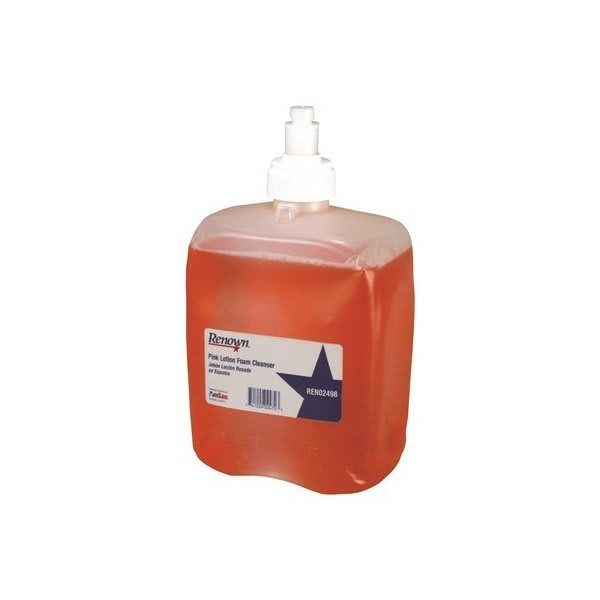 Renown Fmx-20 2000 mL Pink Lotion Foam Hand Soap Refill For Renown Fmx-20 Dispensers, Case Of 2