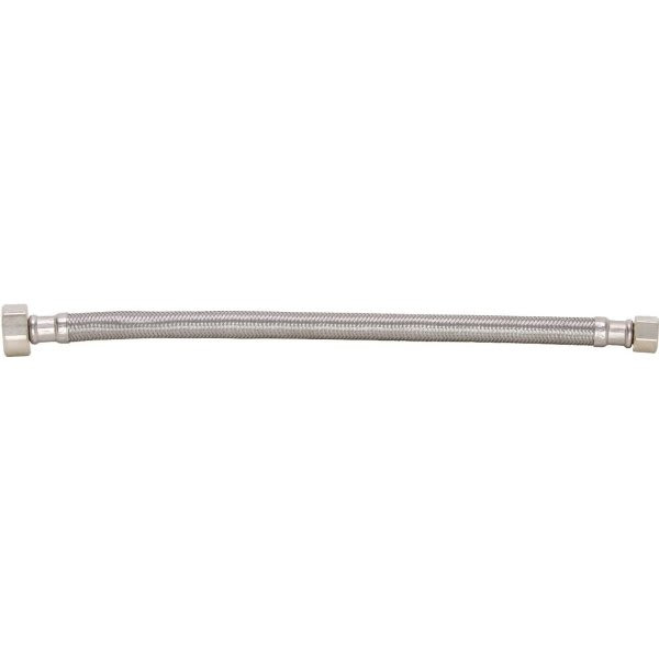 Durapro 3/8" Comp X 1/2" Fip X 12" Braided Stainless Steel Faucet Supply Line