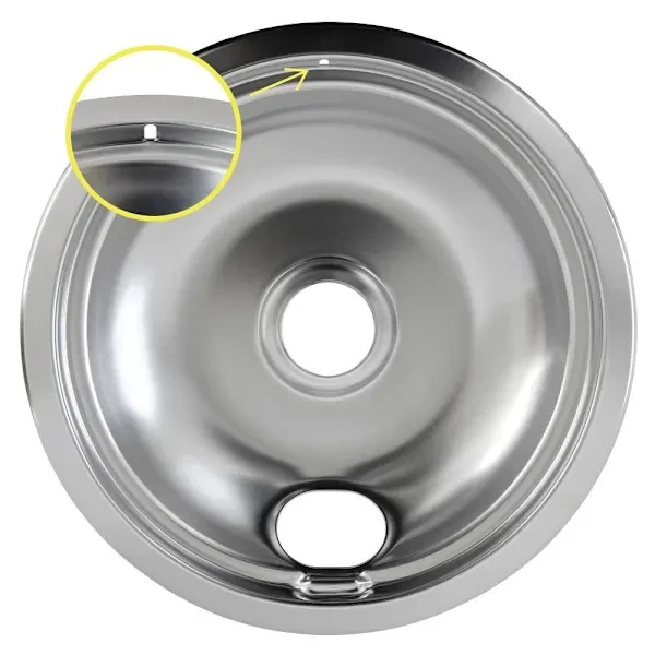 Universal 6" Chrome Drip Bowl, Package Of 6