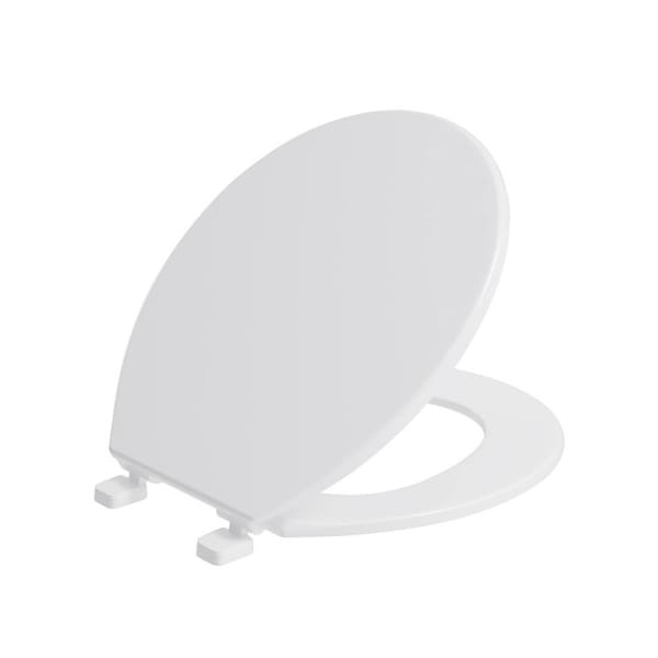 Maintenance Warehouse Round Plastic Closed Front Standard Toilet Seat, White