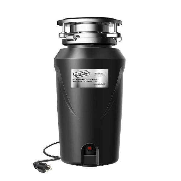 Maintenance Warehouse 1/3 HP Continuous Feed Garbage Disposal Corded With Bio-Shield Odor Protection
