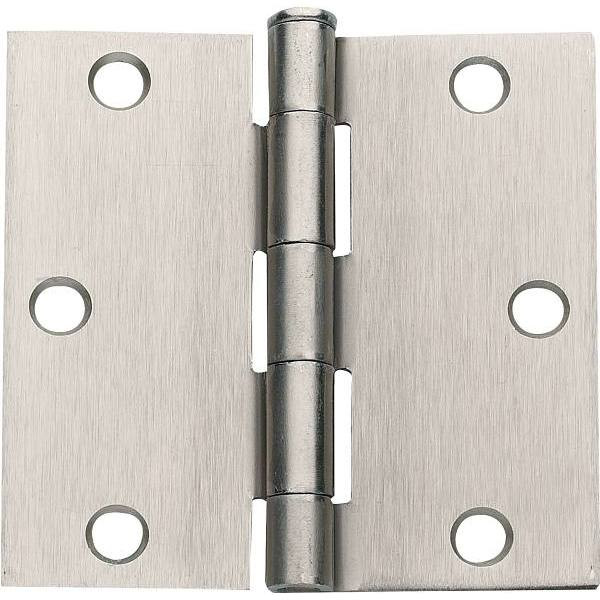 Global Door Controls Anvil Mark Butt Hinge, Square Corner 3-1/2" Sn, Package Of 2