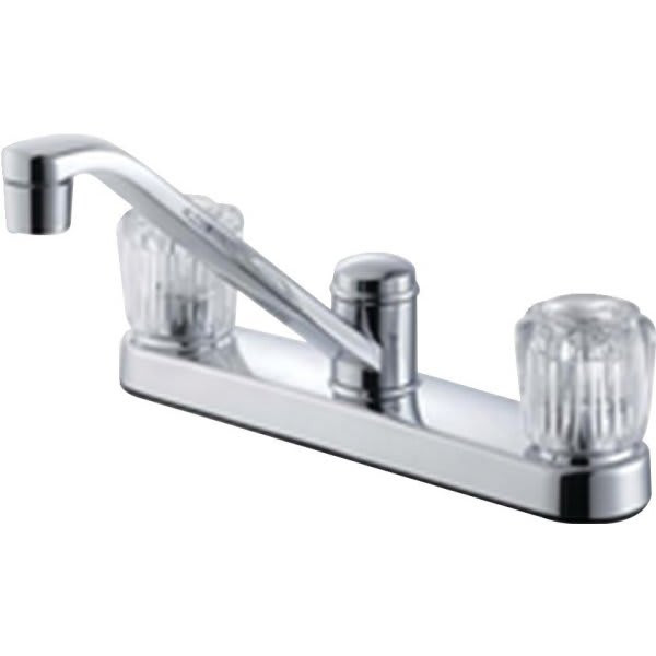 Seasons Double-Handle Mid-Arc Kitchen Faucet, Chrome