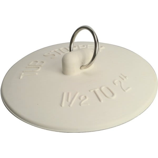 1-1/2 In. To 2 In 6-Piece Fit Bathtub Stopper In White 6-Pack