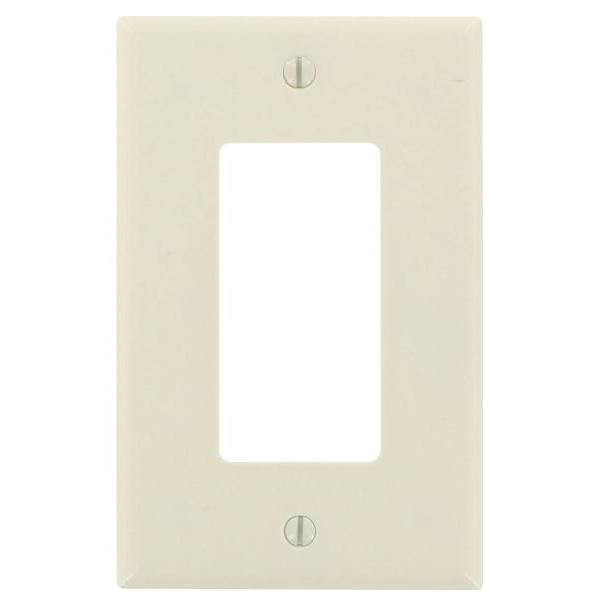 Leviton 1-Gang Decora Midway Rocker Switch Wall Plate (Light Almond)