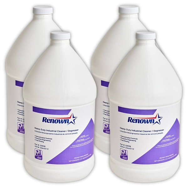 Renown Heavy Duty Industrial Cleaner Degreaser, Fragrance-Free, 1 Gal, Case Of 4