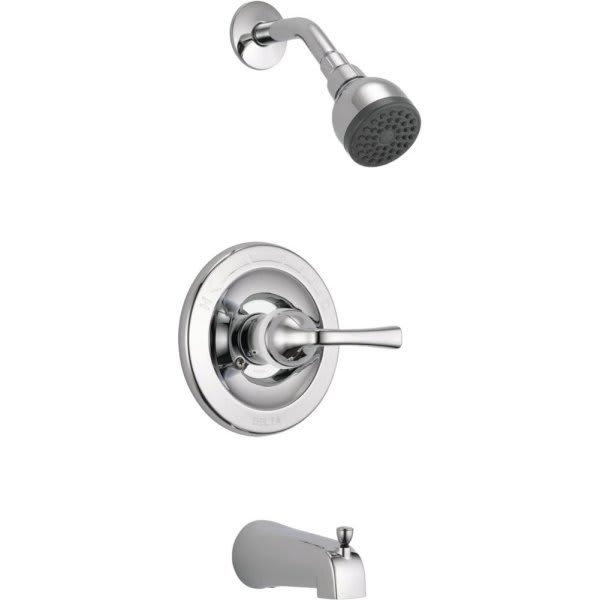 Delta Foundations Single-Handle 1-Spray Tub And Shower Faucet, Chrome