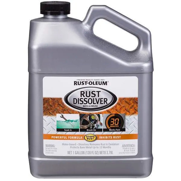 Rust-Oleum Rust Dissolver With Bath Brush, 1 Gallon, Case Of 4