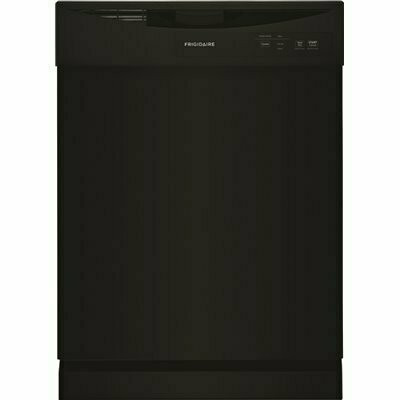 Frigidaire Built-In Dishwasher, 62 Dba, Black, Front Control, 2 Wash Cycles, 24"
