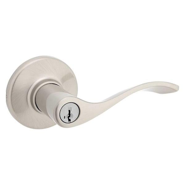 Kwikset Balboa Satin Nickel Keyed Entry Door Lever With Smartkey Security