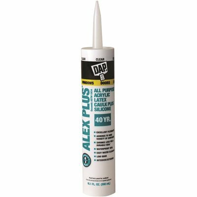 Dap Alex Plus 10.1 Oz. Clear Acrylic Latex Caulk Plus Silicone 18072