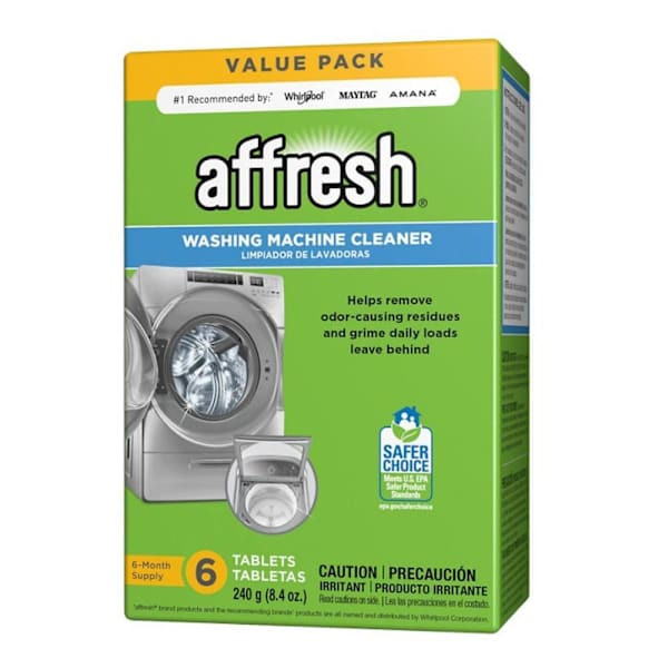 Affresh Washing Machine Cleaner Value Pack, 6 Tablets, For Front Load Or Top Load Washers, Including He Washers