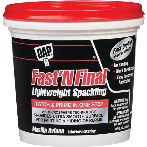 DAP Fast'N Final 32 Oz. White Lightweight Spackling