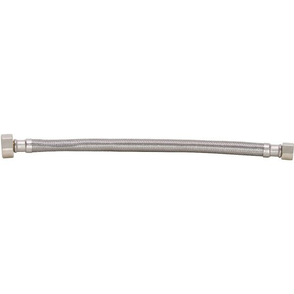 Durapro 3/8" Flare X 1/2" Fip X 12" Braided Stainless Steel Faucet Supply Line