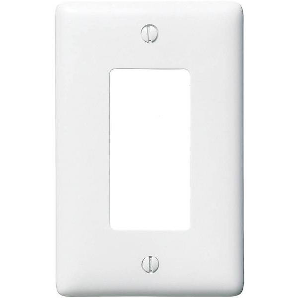 Hubbell 1-Gang Decorator Wall Plate (White)