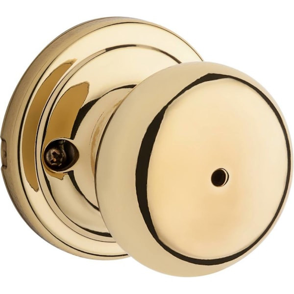 Kwikset Hancock Polished Brass Bed/Bath Privacy Door Knob