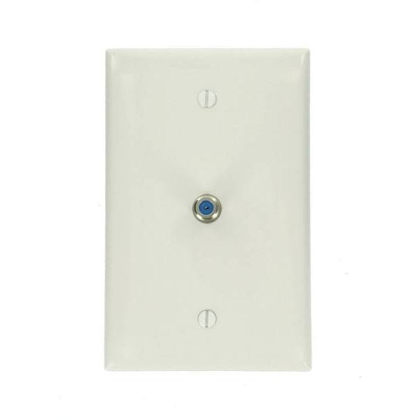 Leviton 1-Gang Midway Catv Wall Plate, White
