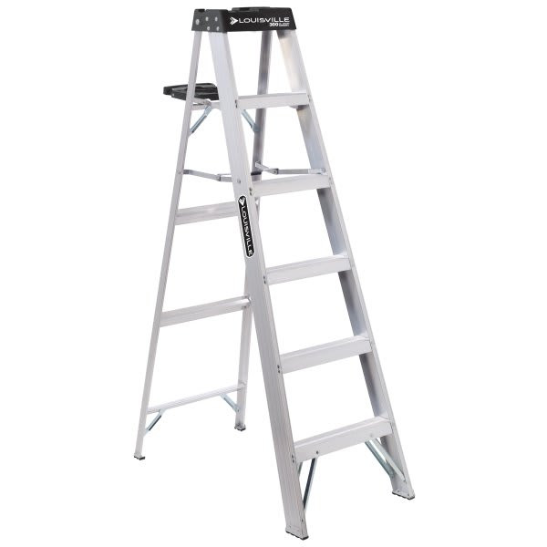 Louisville Ladder As3000 6 Ft 300 Lb. 5-Step Aluminum Step Ladder