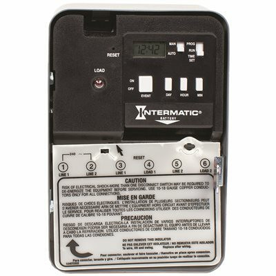 Intermatic EH Series 30 Amp 120-Volt SPST 7-Day Indoor Electronic Water Heater Time Switch - 1495606