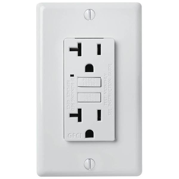Faith 20a 125v Gfci Outlet W/ Self-Test And Wall Plate (White) (10-Pack)