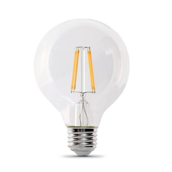 FEIT Electric G25 3.8 Watt 5000k E26 Base Clear Filament LED Bulb (12-Pack)