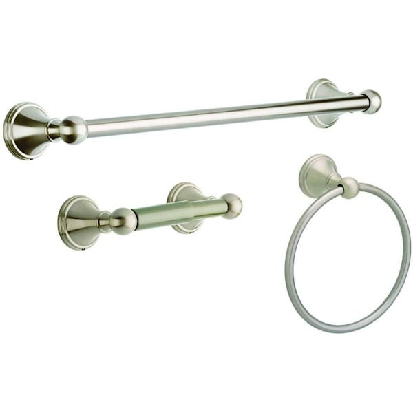 Delta Crestfield 3-Piece Bath Hardware Set In Brushed Nickel
