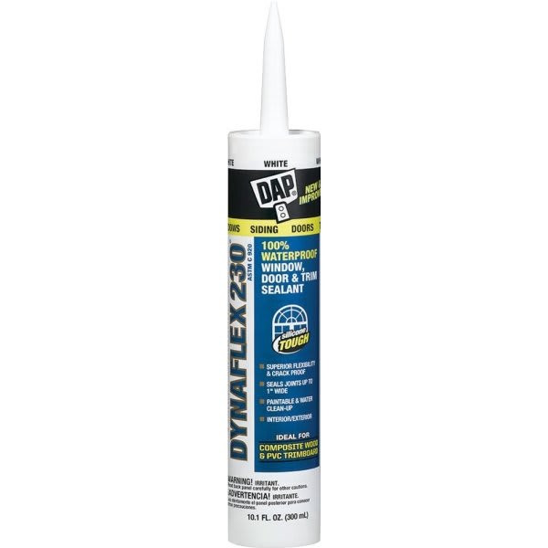 DAP Dynaflex 230 10.1 Oz. White Elastomeric Ext/Int Window, Door & Trim Sealant