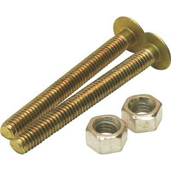 ProPlus Round Closet Bolt 1/4 In X 2-1/4 In Solid Brass Package Of 2