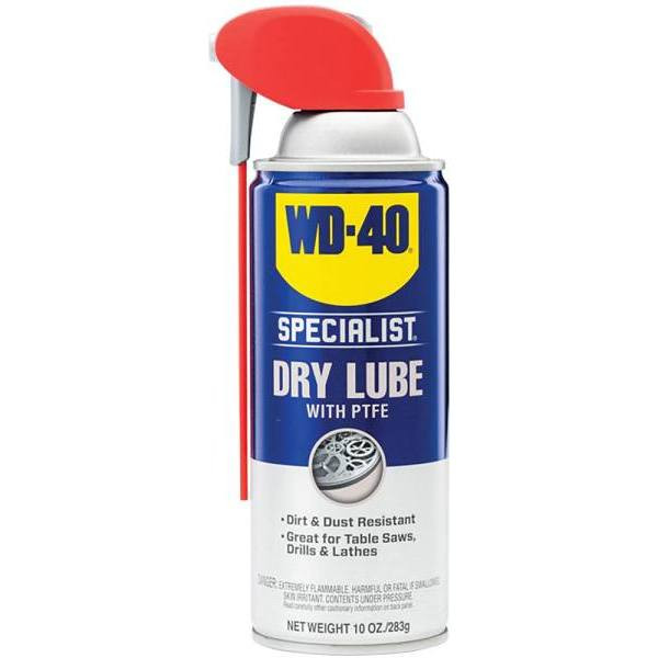 Wd-40 10 Oz Dry Lube With Ptfe, Lubricant With Smart Straw Spray