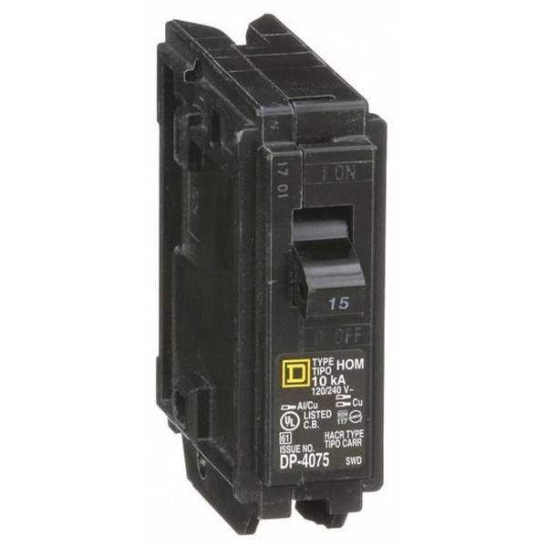 Square D Homeline 15 Amp Single-Pole Circuit Breaker