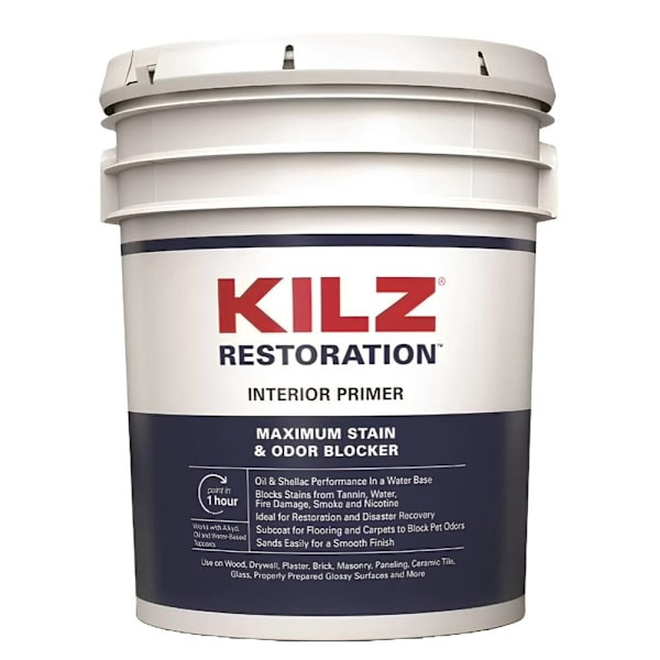 Kilz Restoration Interior Primer, Sealer, And Stain Blocker, White, 5 Gallon