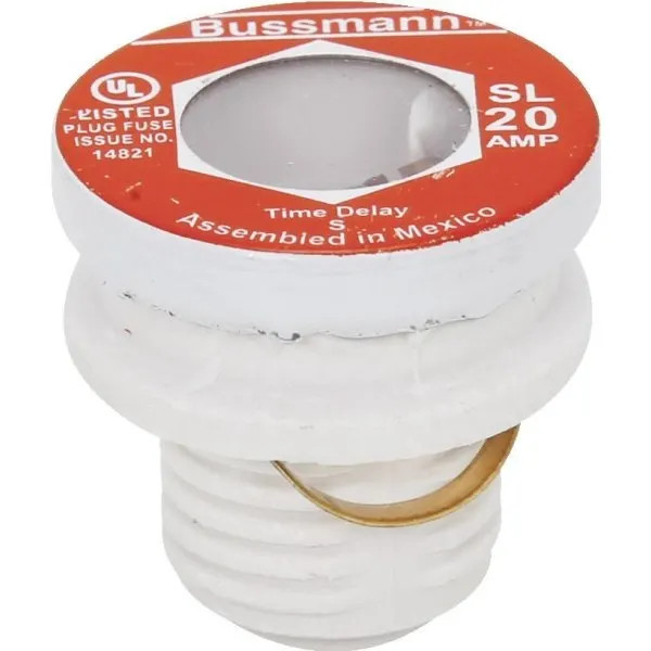 Bussmann 20 Amp 125 Volt Time-Delay Rejection Base Plug Fuse (4-Pack)