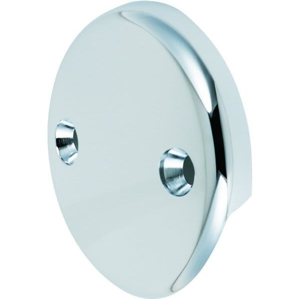 Blank Bathtub Two-Hole Overflow Plate, Chrome Finish 543100