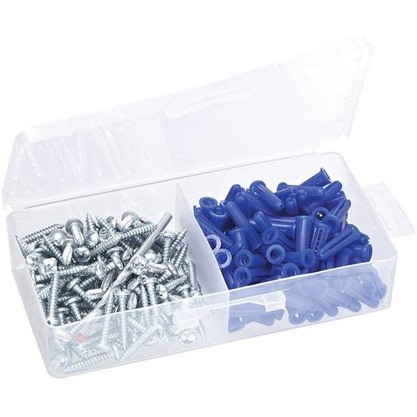 #10 - #12 Conical Plastic Anchor Kit In Plastic Case Package of 200