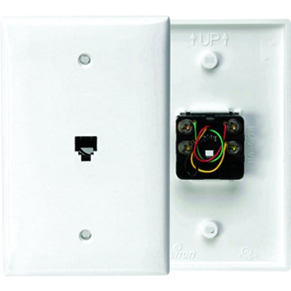 Leviton White 1-Gang Wall Plate 245951