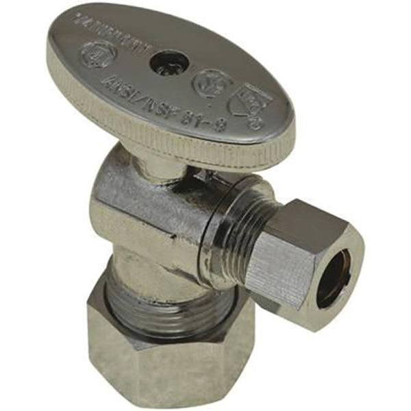 Premier Quarter Turn Angle Stop 5/8" Compr X 1/4" Compr Ld Free