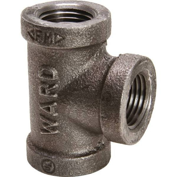 Ward 3/4 In. Black Malleable Tee