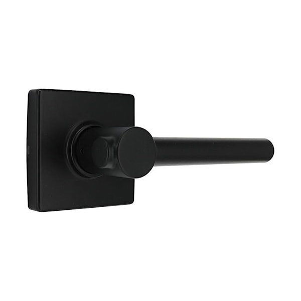 Shield Security Straight Square Rose Keyless Passage Door Lever In Matte Black