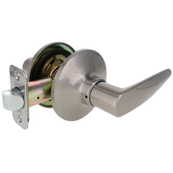 Shield Security Straight Keyless Passage Door Lever In Satin Nickel