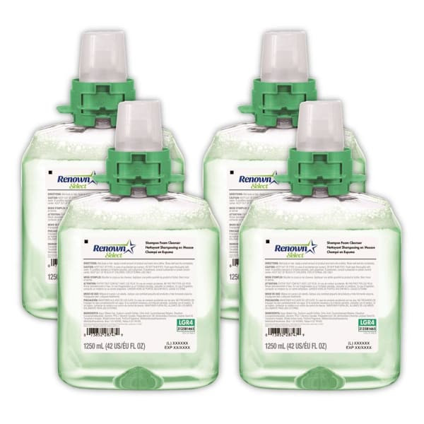 Renown Fmx-12 & Rb4 1250 mL Hand, Hair & Body Wash Cucumber Melon Scent Foam Refill For Renown Rb4 Dispensers, Case Of 4