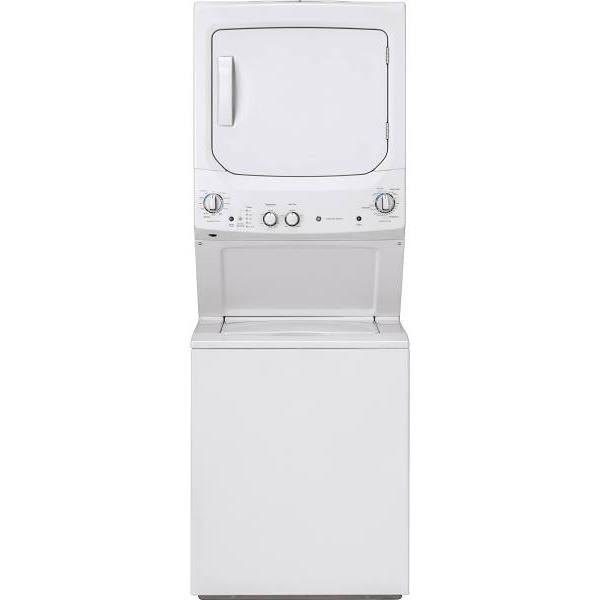 GE SmartHQ Unitized Spacemaker Laundry Center, 3.8 cu. ft. Washer And 5.9 cu. ft. Electric Dryer, White