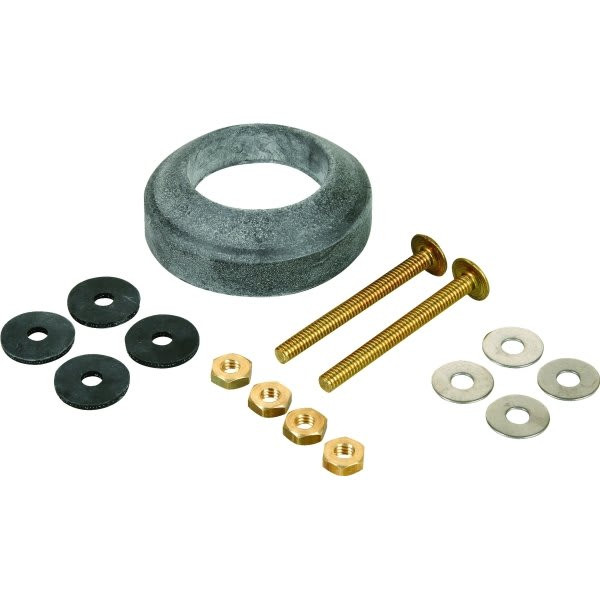 Tank To Bowl Gasket And Hardware Kit, 2" Flush Valve Brass Bolts And Nuts A/S 569105