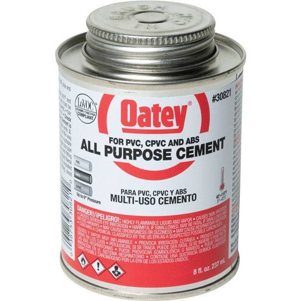 Oatey 8 Oz Medium Milky All-Purpose Abs, Cpvc, Pvc Cement