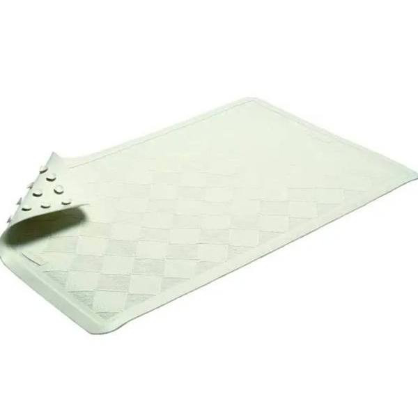 Rubbermaid Commercial Safti-Grip Vinyl Anti-Slip Bath Safety Mat 14 X 22.5" (White)