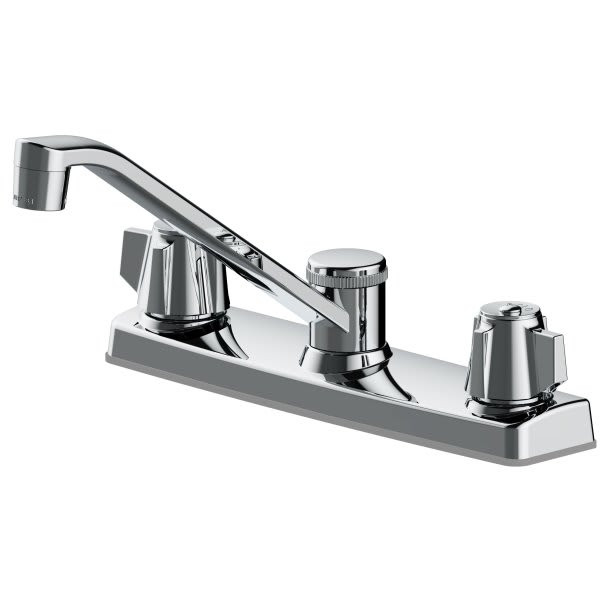 Double-Handle Pull Out Kitchen Faucet, Chrome