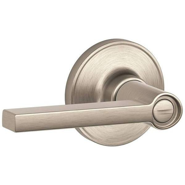 Schlage Solstice Series Bed And Bath Door Lever (Satin Nickel)
