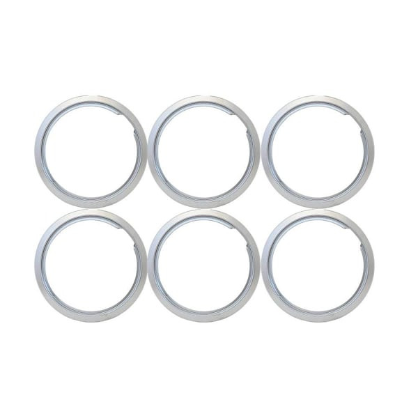 Universal 8" Chrome Trim Ring, Package Of 6