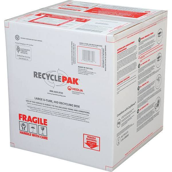 Large U-Tube HID Lamp Recycling Box