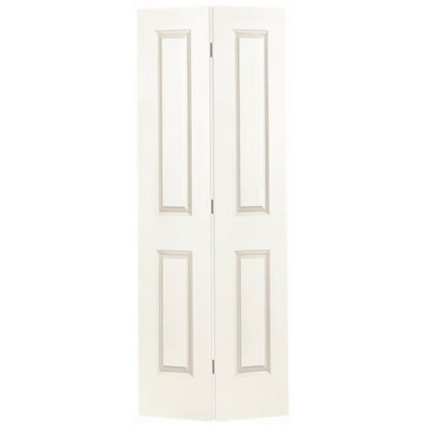 Masonite 24 In. X 80 In. X 1-3/8 In. Painted White 2-Panel Hollow Core Smooth Bifold Interior Door