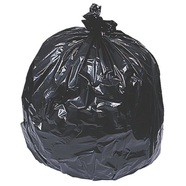 Webster 55-60 Gal 2 Mil Low-Density Trash Bag, Black, Case Of 100